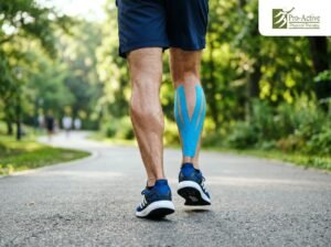 Patient performing lower leg strengthening exercises under the guidance of a physical therapist