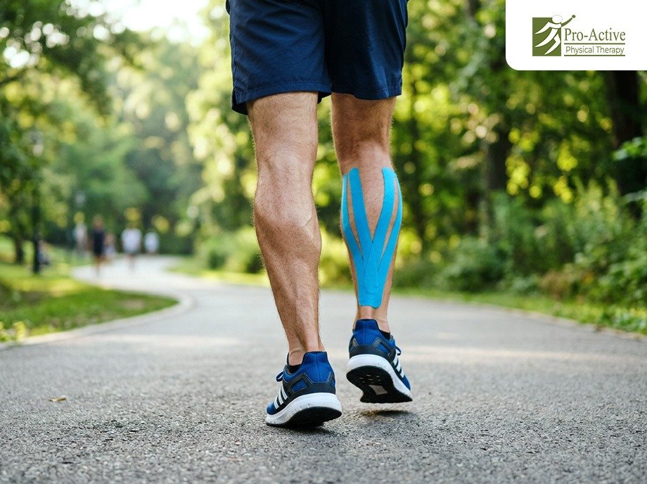Patient performing lower leg strengthening exercises under the guidance of a physical therapist