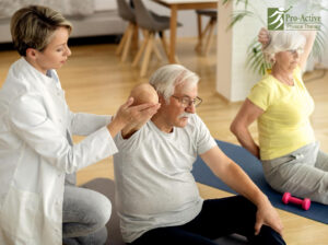 Senior receiving physical therapy in Sunnyvale clinic without doctor’s referral