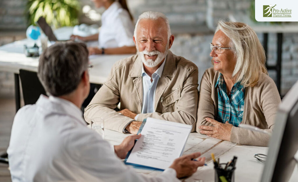 Senior receiving Medicare-approved physical therapy in Sunnyvale clinic