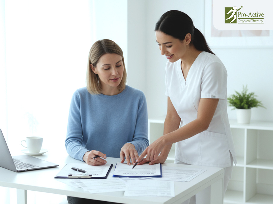 Therapist guiding a patient through motor vehicle accident rehabilitation in Sunnyvale