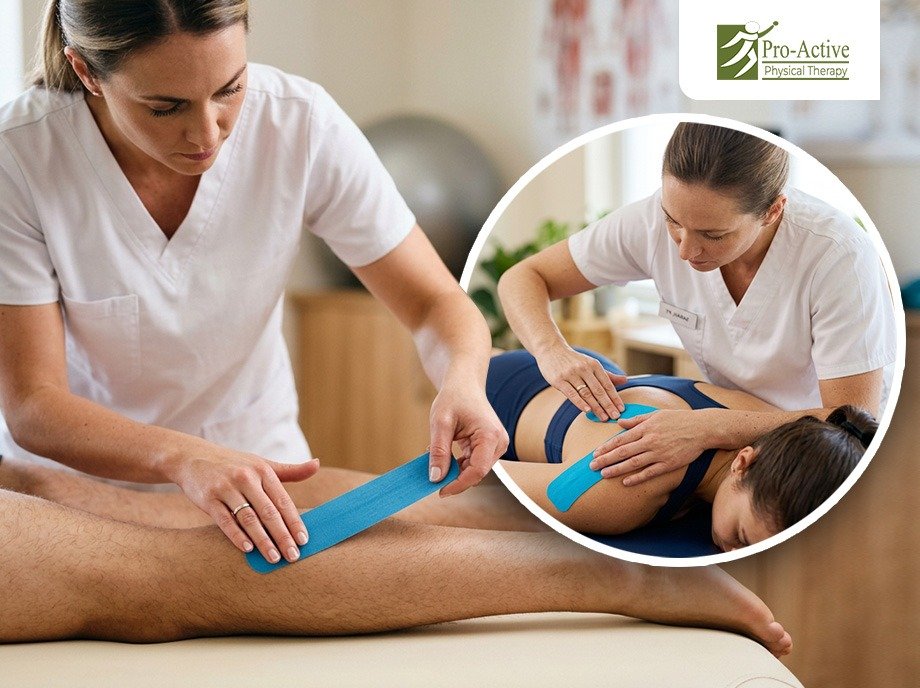 kinesio taping for knee shoulder pain improving movement Sunnyvale clinic