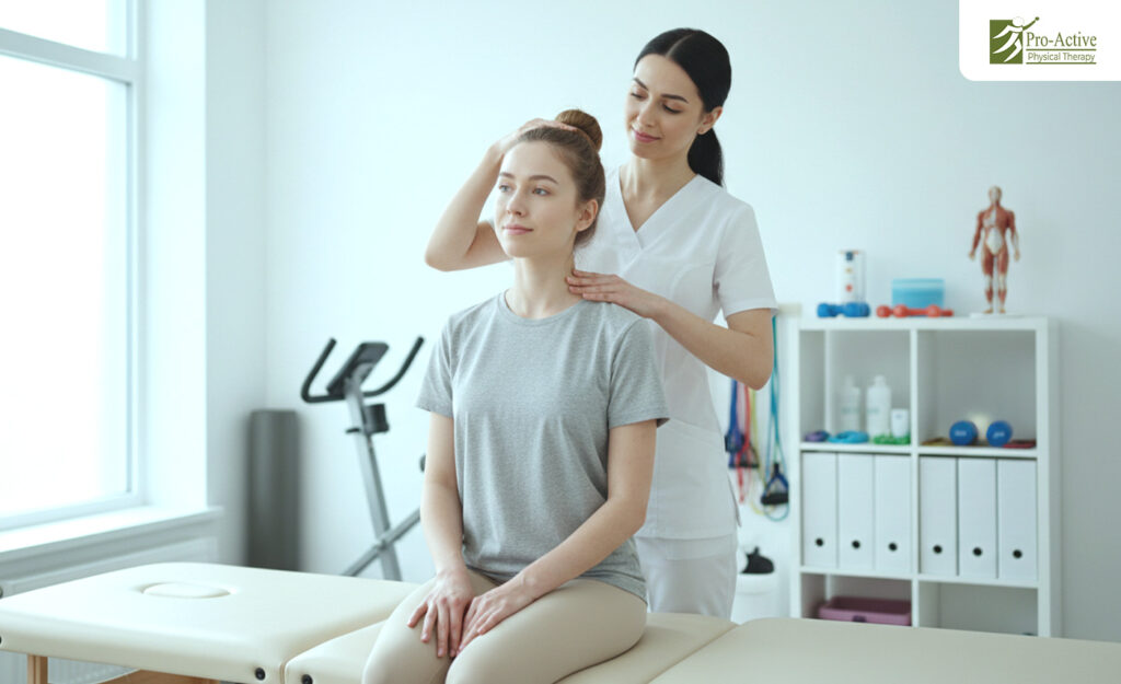 Neck pain treatment after minor collision at Sunnyvale physical therapy clinic