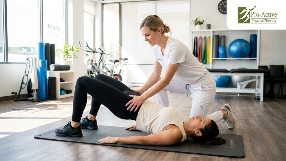 Woman receiving pelvic health therapy for pelvic pain and leakage treatment in Sunnyvale
