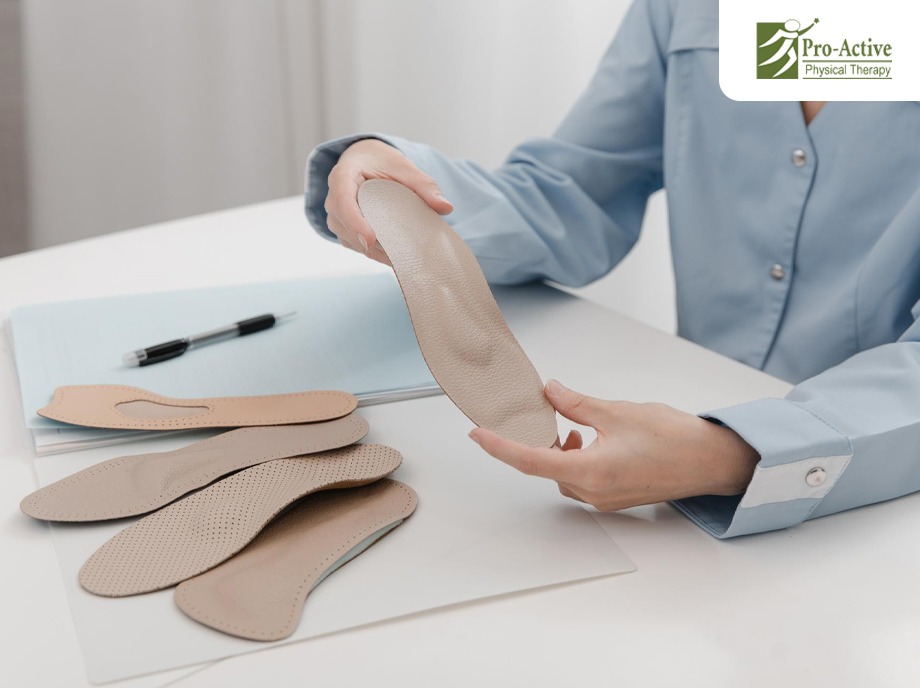 Foot assessment for custom orthotics at Sunnyvale clinic