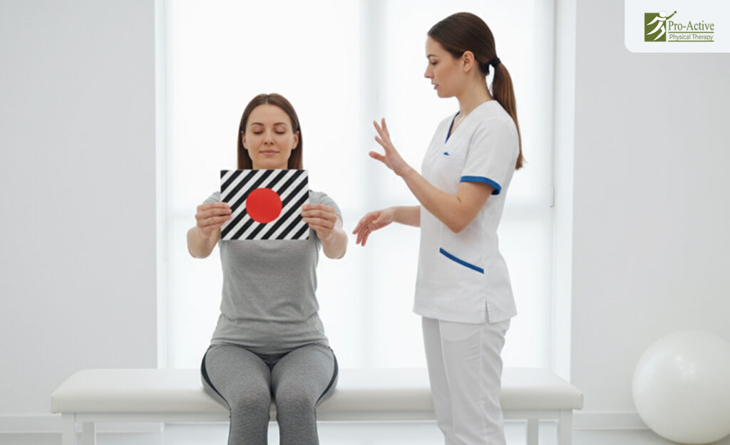 Vestibular therapy session in Sunnyvale helping patient regain balance after dizziness